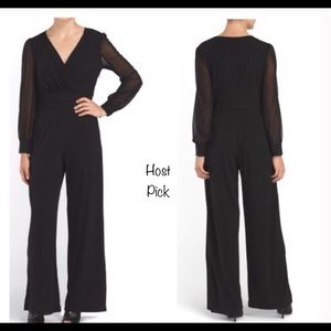 Sheer sleeve Jumpsuit